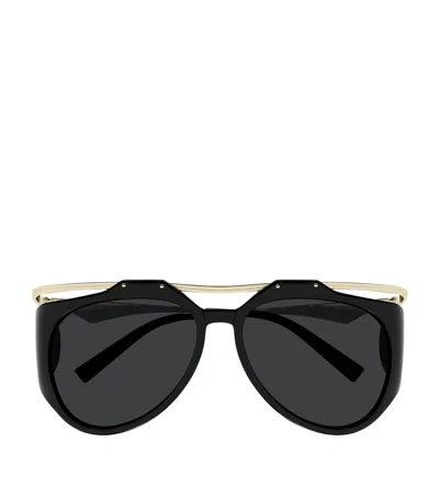 Saint Laurent Acetate Sl M137 Amelia Sunglasses In Black