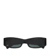 Saint Laurent Sl M152 Logo-plaque Rectangle Sunglasses In Black