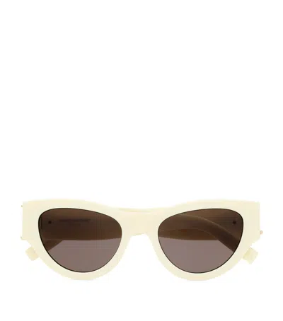 Saint Laurent Acetate Sl M94 Sunglasses In White