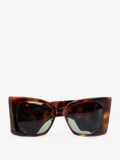 Saint Laurent Acetate Sunglasses In Brown