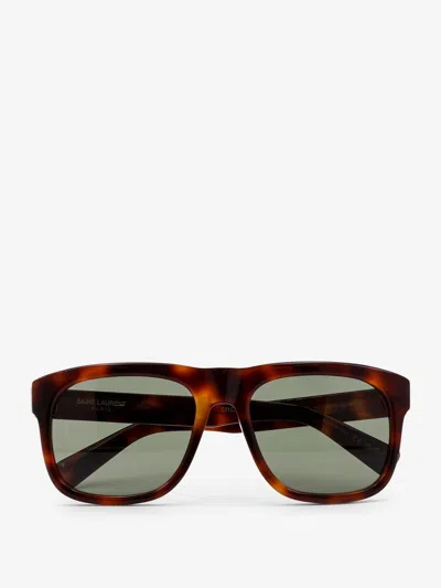 Saint Laurent Acetate Sunglasses In Brown
