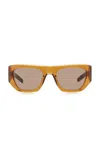 Saint Laurent Acetate Sunglasses In Brown