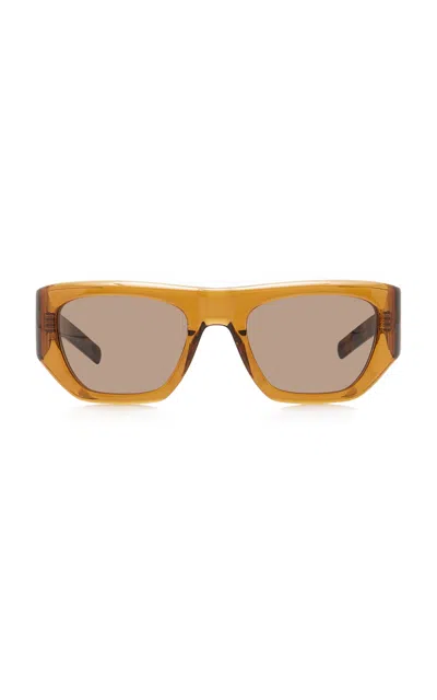 Saint Laurent Acetate Sunglasses In Brown