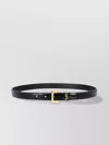 Saint Laurent Adjustable Crocodile-embossed Thin Calfskin Belt