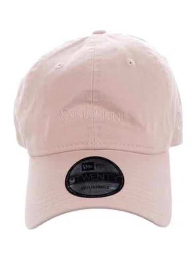 Pre-owned Saint Laurent Adjustable Embroidered Baseball Hat W/tags In Pink