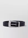 Saint Laurent Adjustable Folk Buckle Belt With Metal Finish In Black