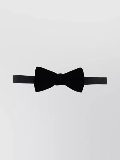 SAINT LAURENT ADJUSTABLE SILK VELVET BOW TIE