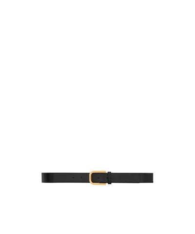 Saint Laurent Adjustable Waist Belt In Black