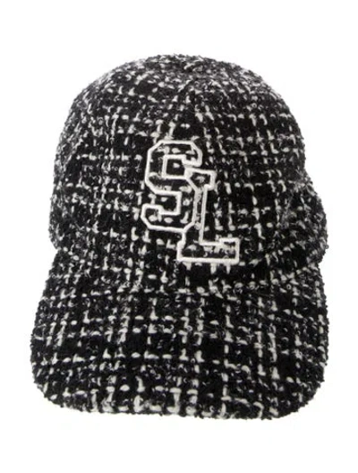 Pre-owned Saint Laurent Adjustable Wool Baseball Cap In Black