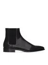 Saint Laurent Adrien Box Leather Chelsea Boots In Multi