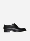 Saint Laurent Adrien Leather Derby Lace-ups In Black