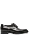 Saint Laurent Adrien Leather Derby Shoes In Schwarz