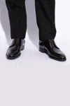 Saint Laurent Classic Derby Shoes In Brown
