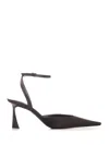 Saint Laurent Aimee Leather-trimmed Satin Pumps