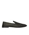 Saint Laurent Leather Alain Loafers Featuring Ruched Detailing In Multi