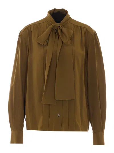 Saint Laurent Algue Shirt In Green