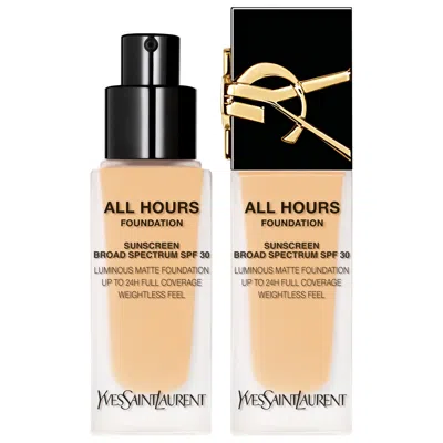 SAINT LAURENT ALL HOURS LUMINOUS NATURAL MATTE FOUNDATION 24H LONGWEAR SPF 30 WITH HYALURONIC ACID LW1 .85 OZ. / 2