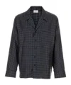 Saint Laurent Silk Shirt With All-over Embroidery Pattern In Black
