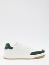 Saint Laurent Sl61 Leather Sneakers Signature Sole In Green