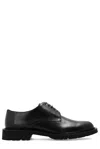 Saint Laurent Black Leather Lace-up Shoes In Black