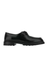 Saint Laurent Black Leather Lace-up Shoes In Black