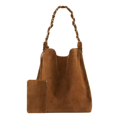 Pre-owned Saint Laurent Amalia In Suede 'orange Caramel Cognac' | Tan | Women's Size Onesize In Brown