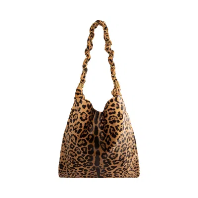 Pre-owned Saint Laurent Amalia Medium Leopard Print Bag 'manto Naturale' | Tan | Women's Size Onesize