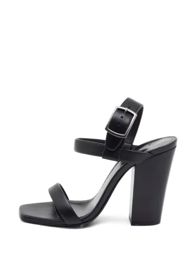 Pre-owned Saint Laurent Amber Buckle-fastening Heeled Sandals In Black