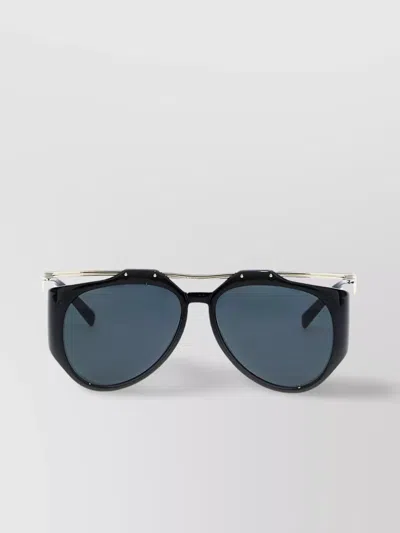 SAINT LAURENT 'AMELIA DOUBLE BRIDGE METAL ACCENT SUNGLASSES'