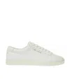Saint Laurent Andy Low Top Leather Sneakers In White