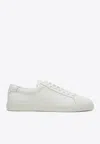 Saint Laurent Gym Low Logo-print Leather Sneakers In White