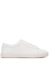 Saint Laurent Andy Leather Sneakers In White