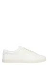 Saint Laurent Gym Low Logo-print Leather Sneakers In White