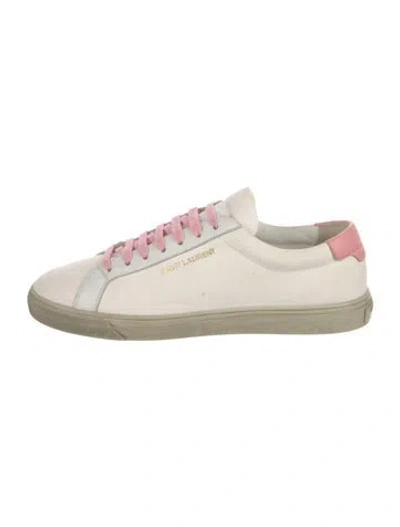 Pre-owned Saint Laurent "andy" Low-top Sneaker Sneakers In White