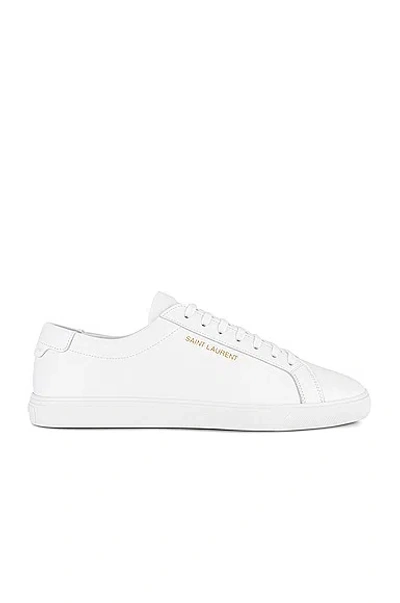 Saint Laurent Andy Leather Sneaker In White