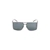 Saint Laurent Aviator Mask Sunglasses Double Bridge Slim Temples In Black