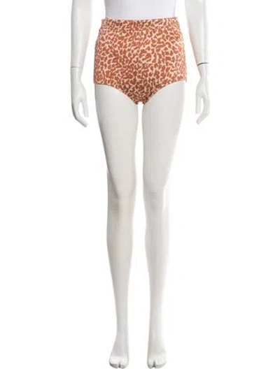 Pre-owned Saint Laurent Animal Print Mini Shorts W/ Tags In Gold/metallic