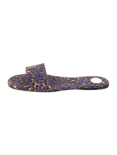 Pre-owned Saint Laurent Animal Print Mules W/ Tags In Multi