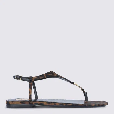 Saint Laurent Animalier Cassandra Flats In Black