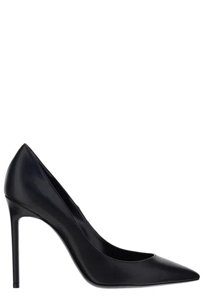 Saint Laurent Anja Pointed Toe Pumps In Black