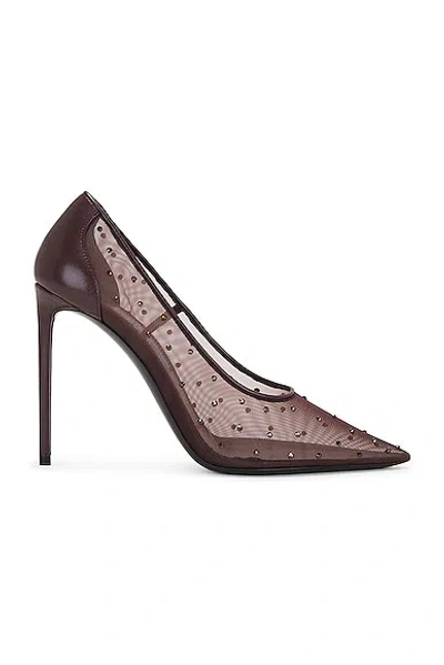 Saint Laurent Anja Pump In Brown