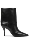 Saint Laurent Niki Embellished Leather Ankle Boots In Black