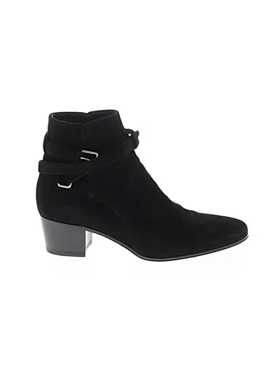 Pre-owned Saint Laurent Ankle Boots In Black