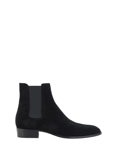 Saint Laurent Wyatt 30 Chelsea Boots In Black