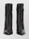 Saint Laurent Ankle Boots With Cone Heel And Cuff In Black