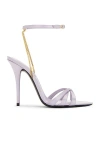 Saint Laurent Ankle Strap Sandal In Poly Grey