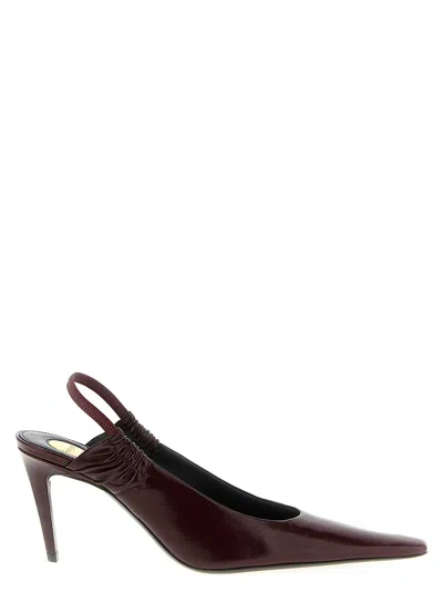 Saint Laurent 'anne Marie' Slingback In Burgundy