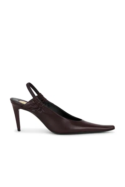 Saint Laurent Anne-marie Pump In Brown