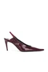 Saint Laurent Anne-marie Pump In Burgundy