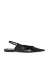 Saint Laurent Anne-marie Slingback Flat In Black
